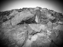Load image into Gallery viewer, Achromic Obsidian, Artwork by Andrea Cox, A Pile of Rocks
